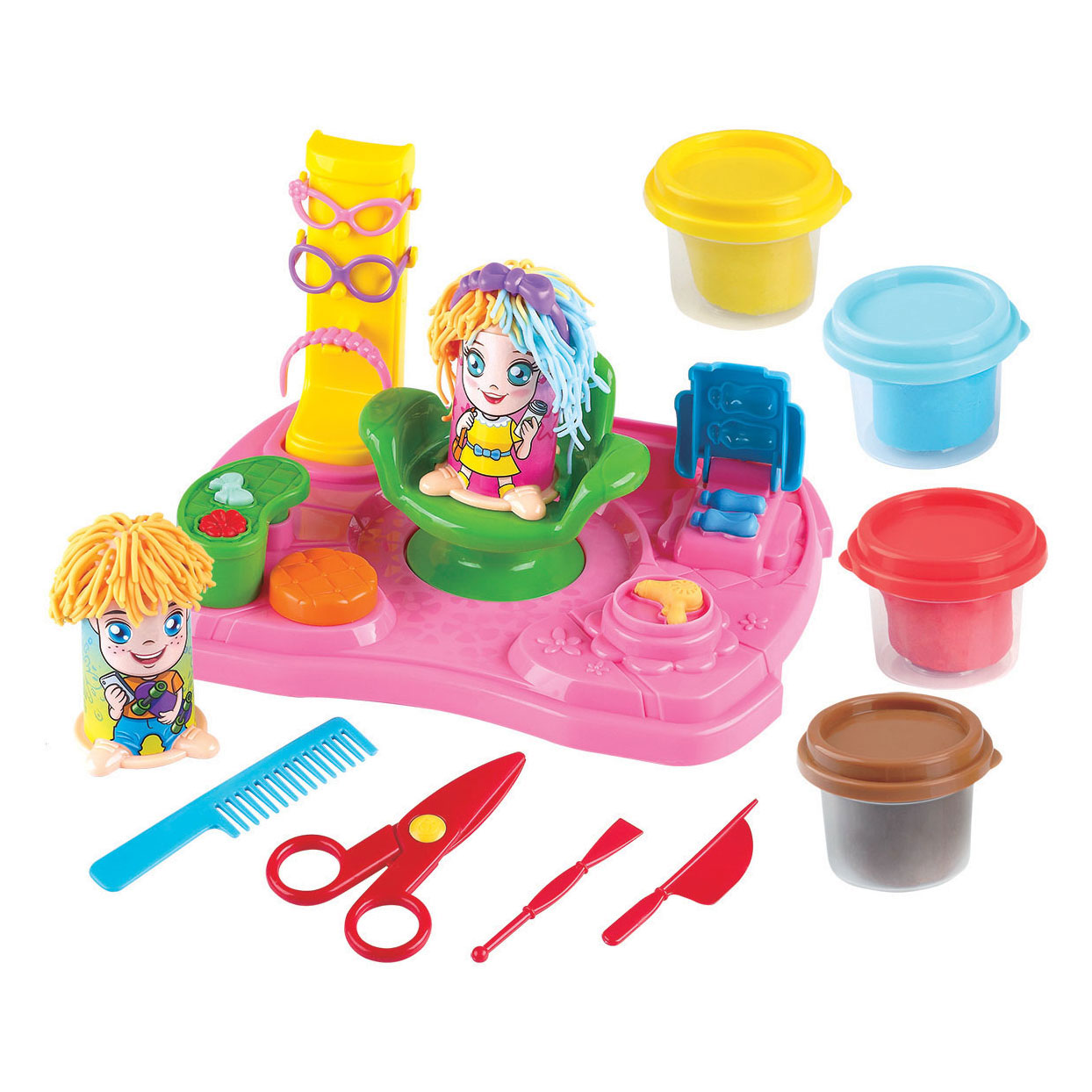 Play Haarstudio Clay Set, 4 pots en argile