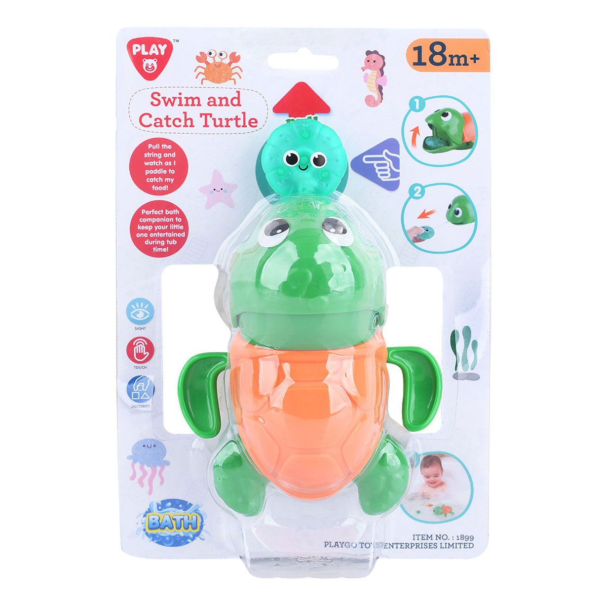 Play aux jouets de bain Attraper et nager la tortue, 2 pcs.