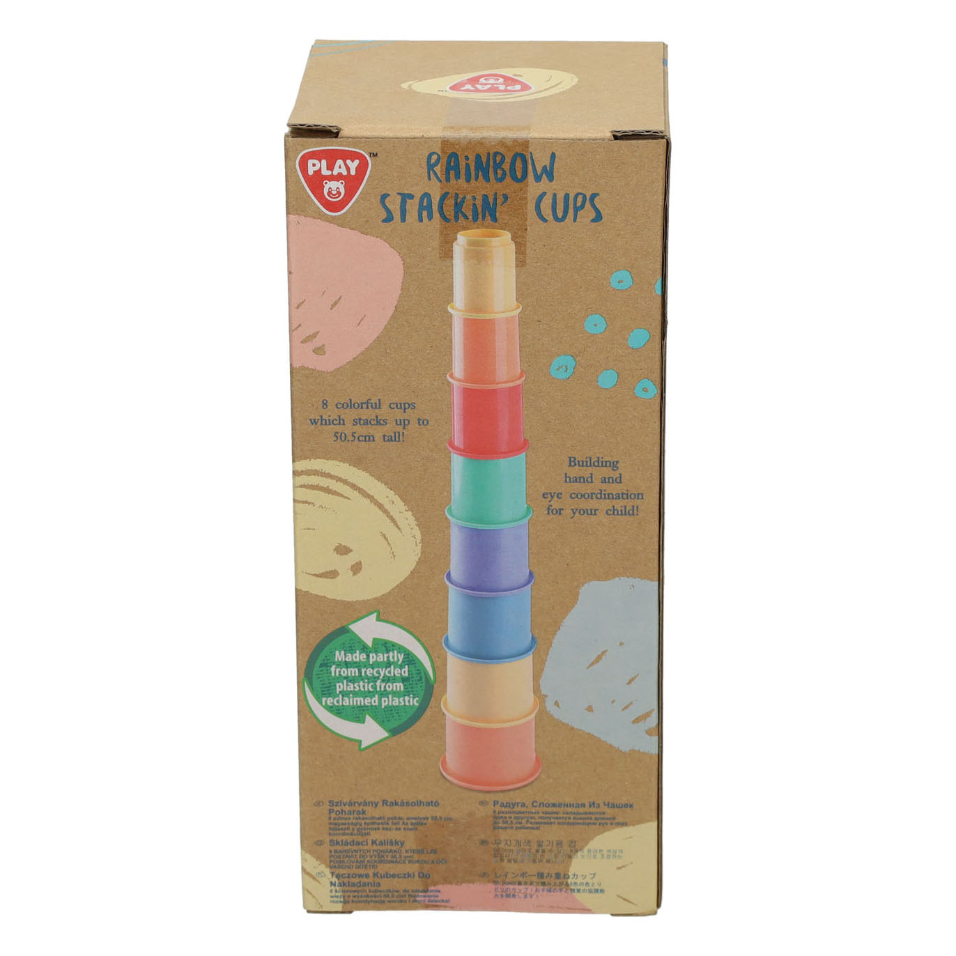 Playgo Stapelblöcke Regenbogen – 8 Stück.