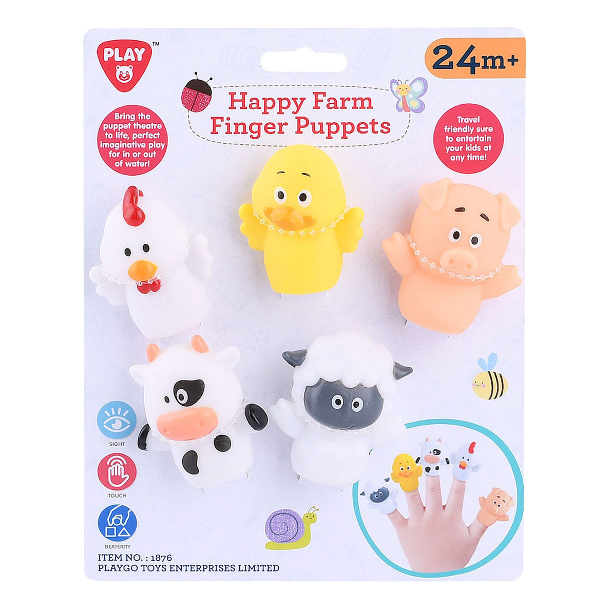 Play Finger Puppets Animaux de la ferme, 5 pcs.