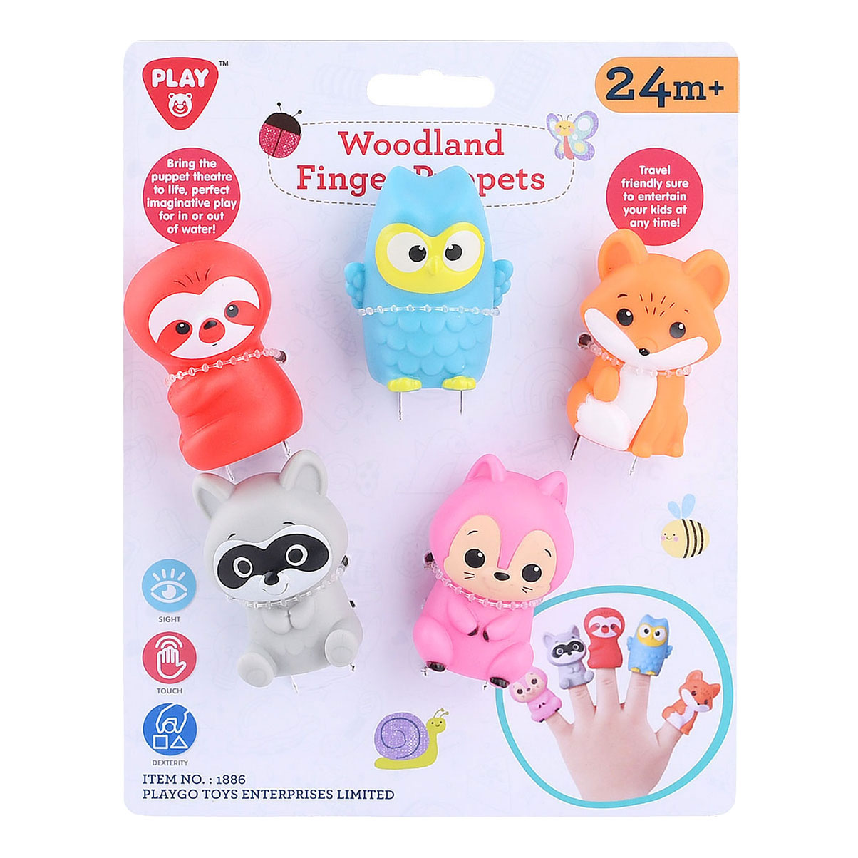 Play Finger Puppets Animaux de la forêt, 5 pcs.