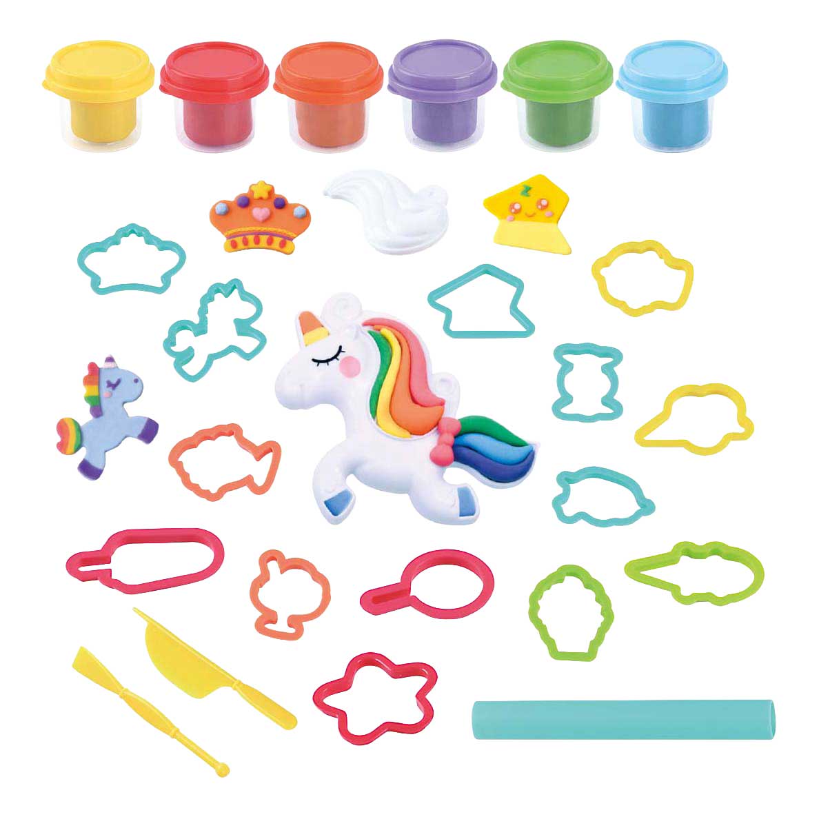 Playgo Fantasy Eenhoorn Kleiset - 6 Kleipotjes