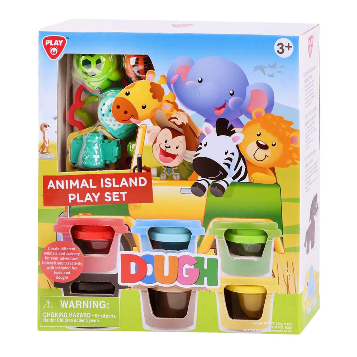 Playgo Dieren Eiland Kleiset - 6 Kleipotjes