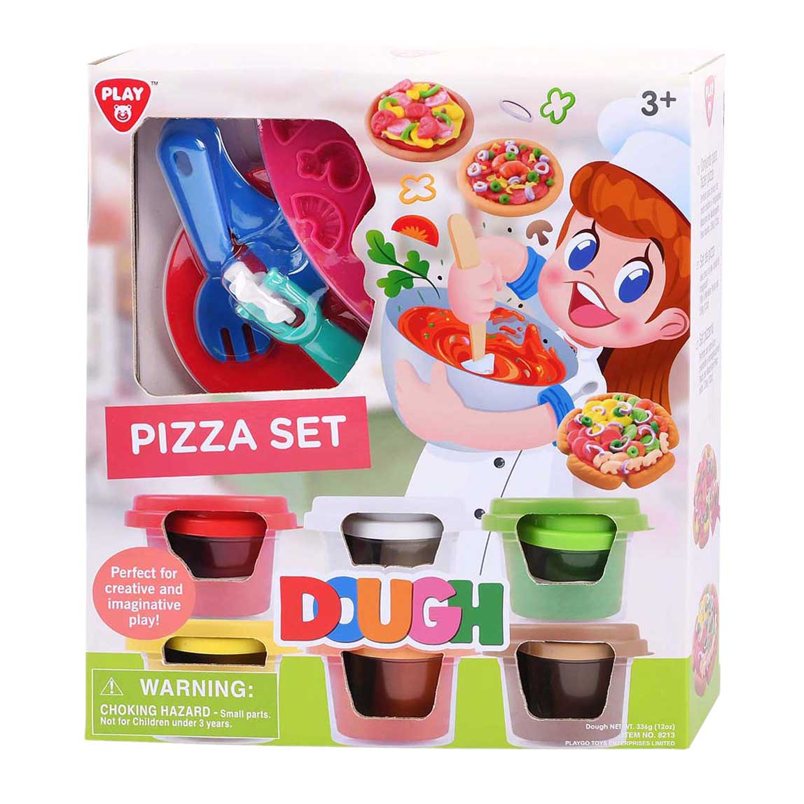 Ensemble de pâte à modeler Playgo Pizza - 6 pots en argile
