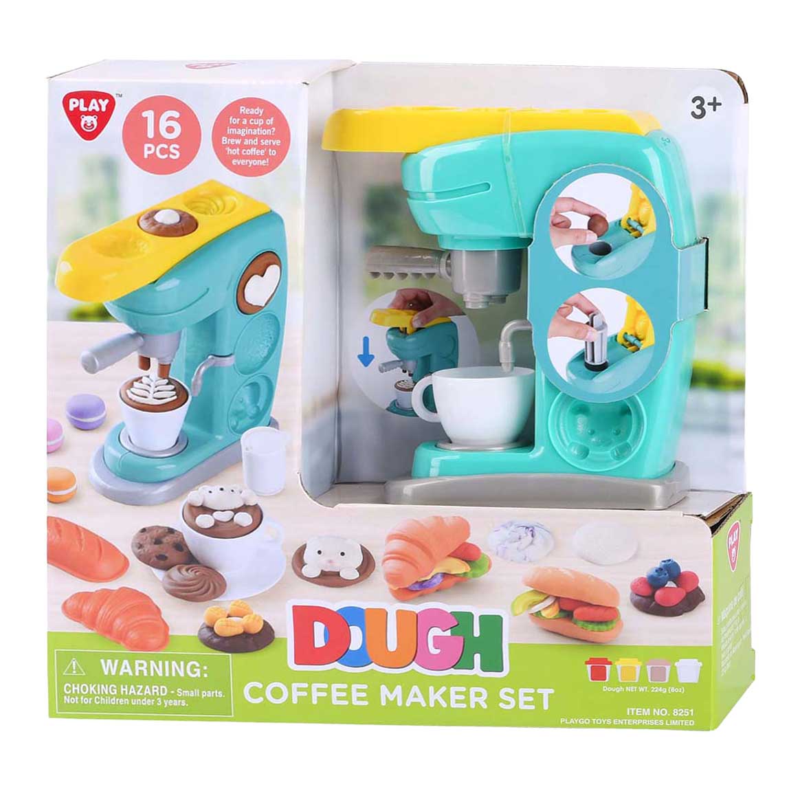 Ensemble de cafetière en argile Playgo - 4 pots en argile
