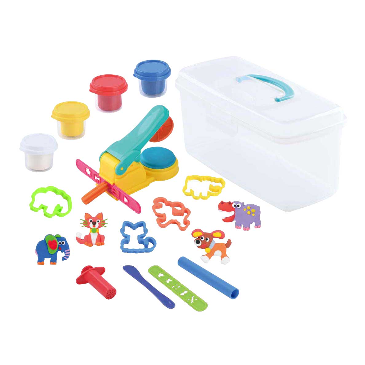 Coffret Playgo Atelier Valise Pâte à Argile - 4 Pots en Argile