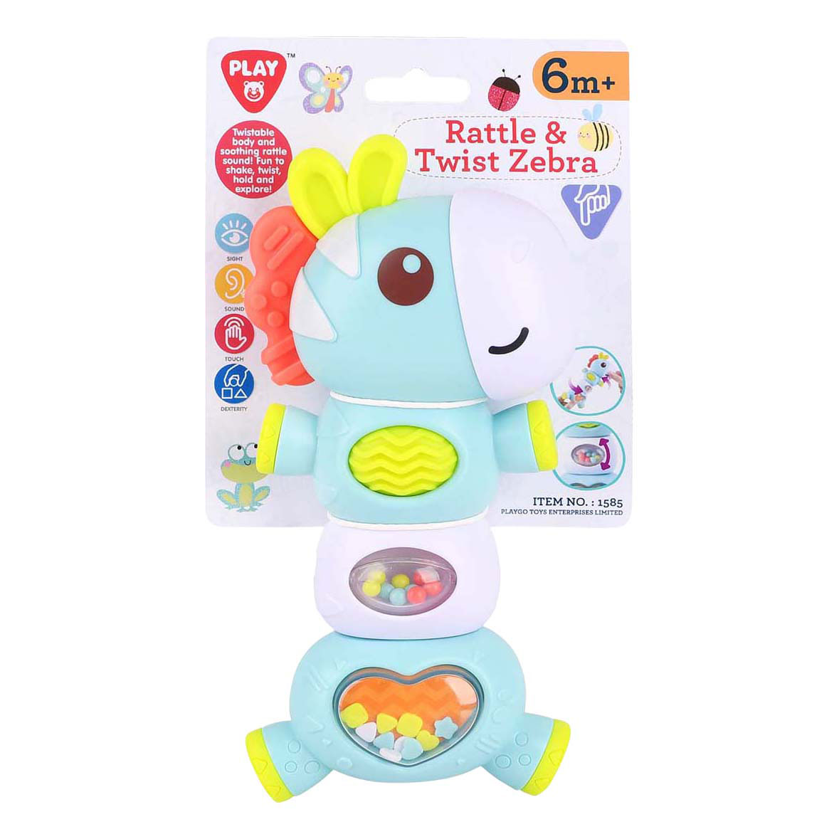 Playgo Rassel & Dreh Zebra Rassel