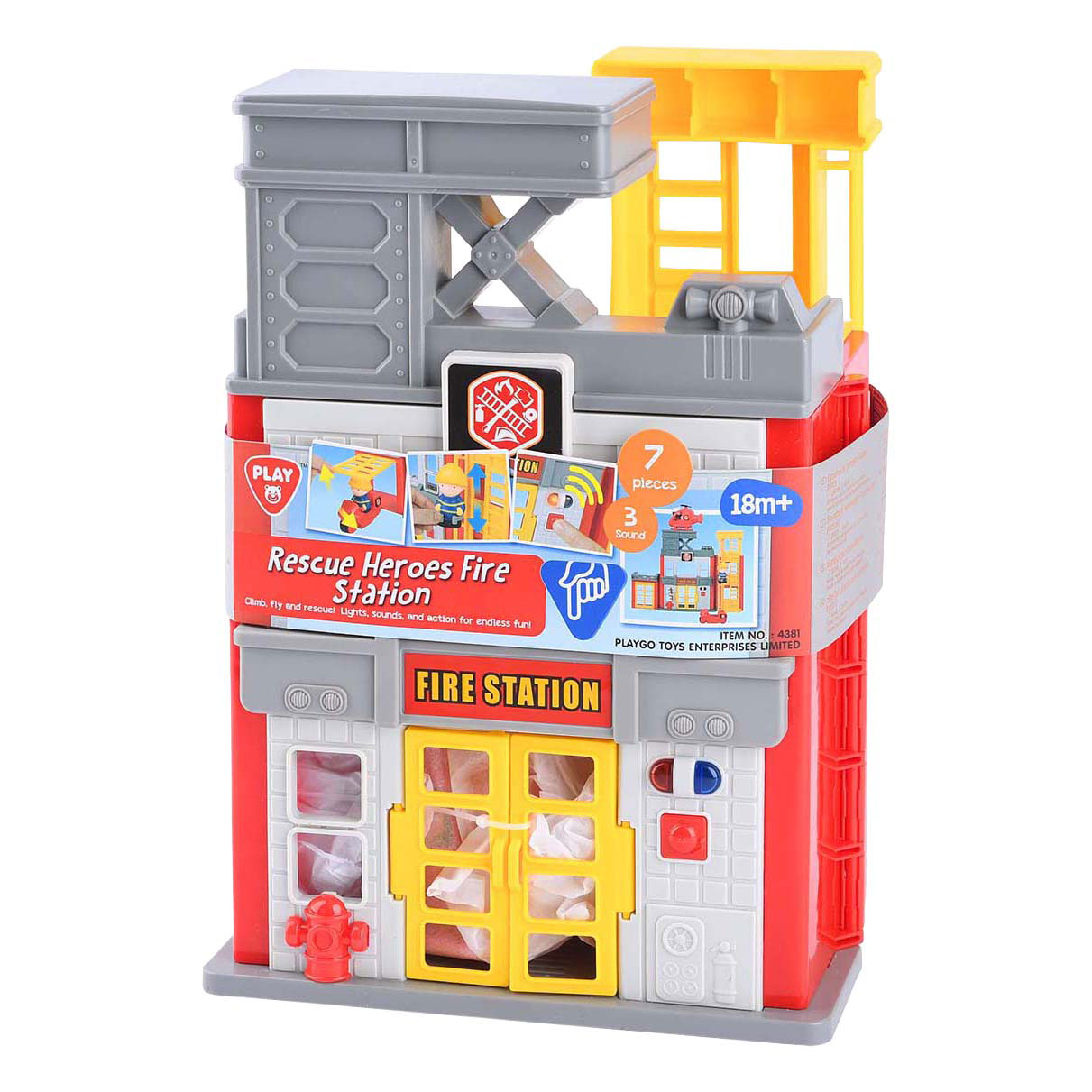 Playgo Rescue Heroes Brandweerkazerne - 7dlg.