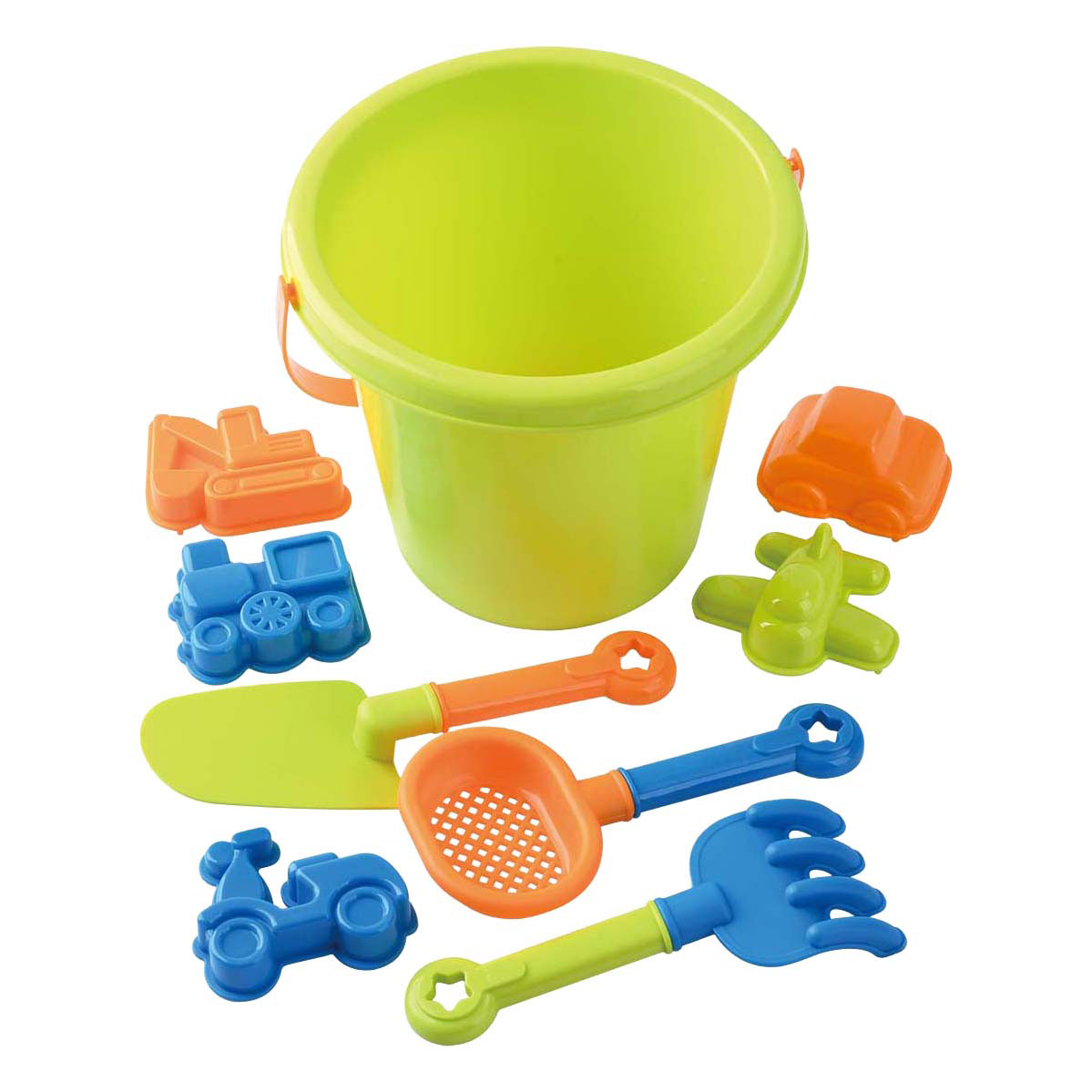 Ensemble de jeu de plage Playgo avec seau - 9 pièces.