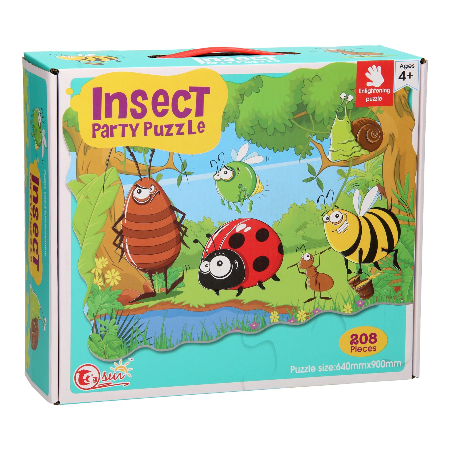 Insect Party Mega Puzzel 208 stuks(90x64cm)