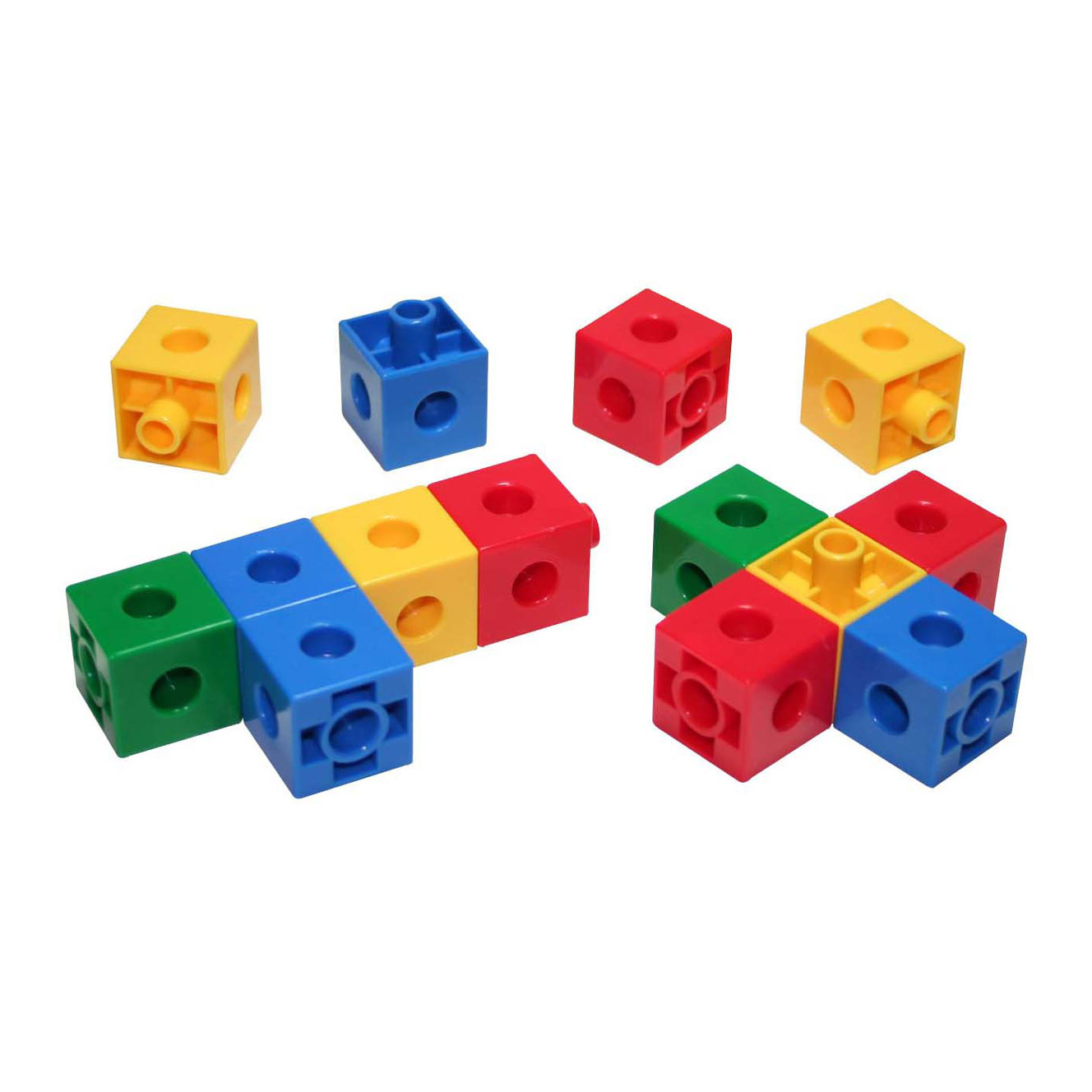 Bouwset Koppelblokjes - 6 Kleuren - 300dlg