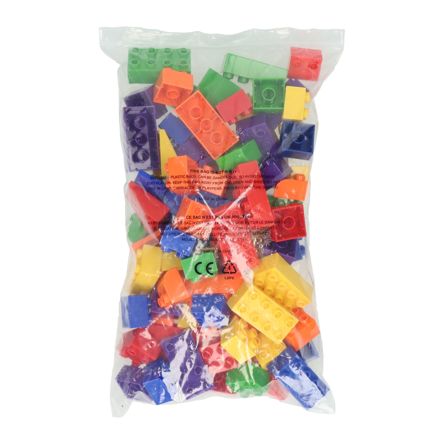 Gekleurde Bouwblokjes - 90st.