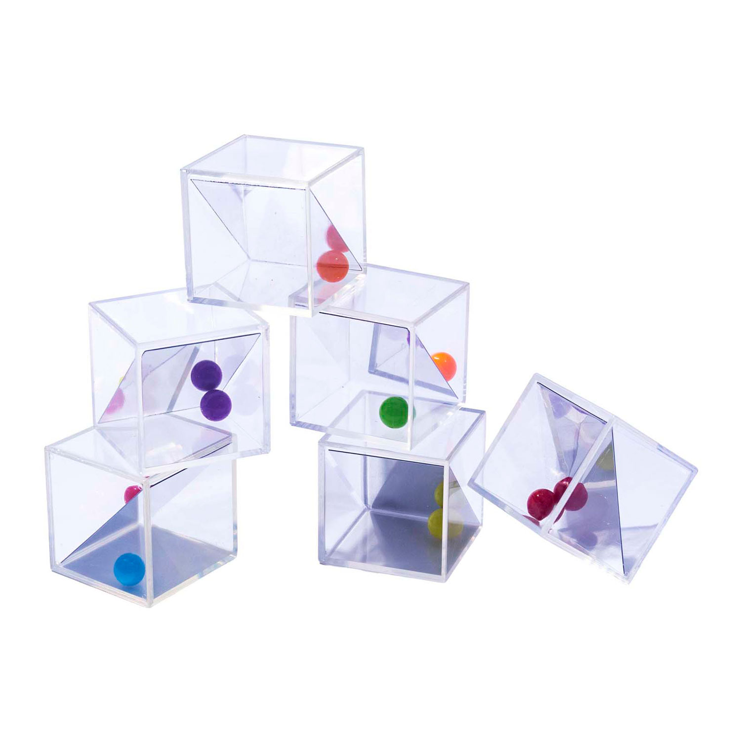 Transparante Spiegelblokken - 5 cm - 18dlg