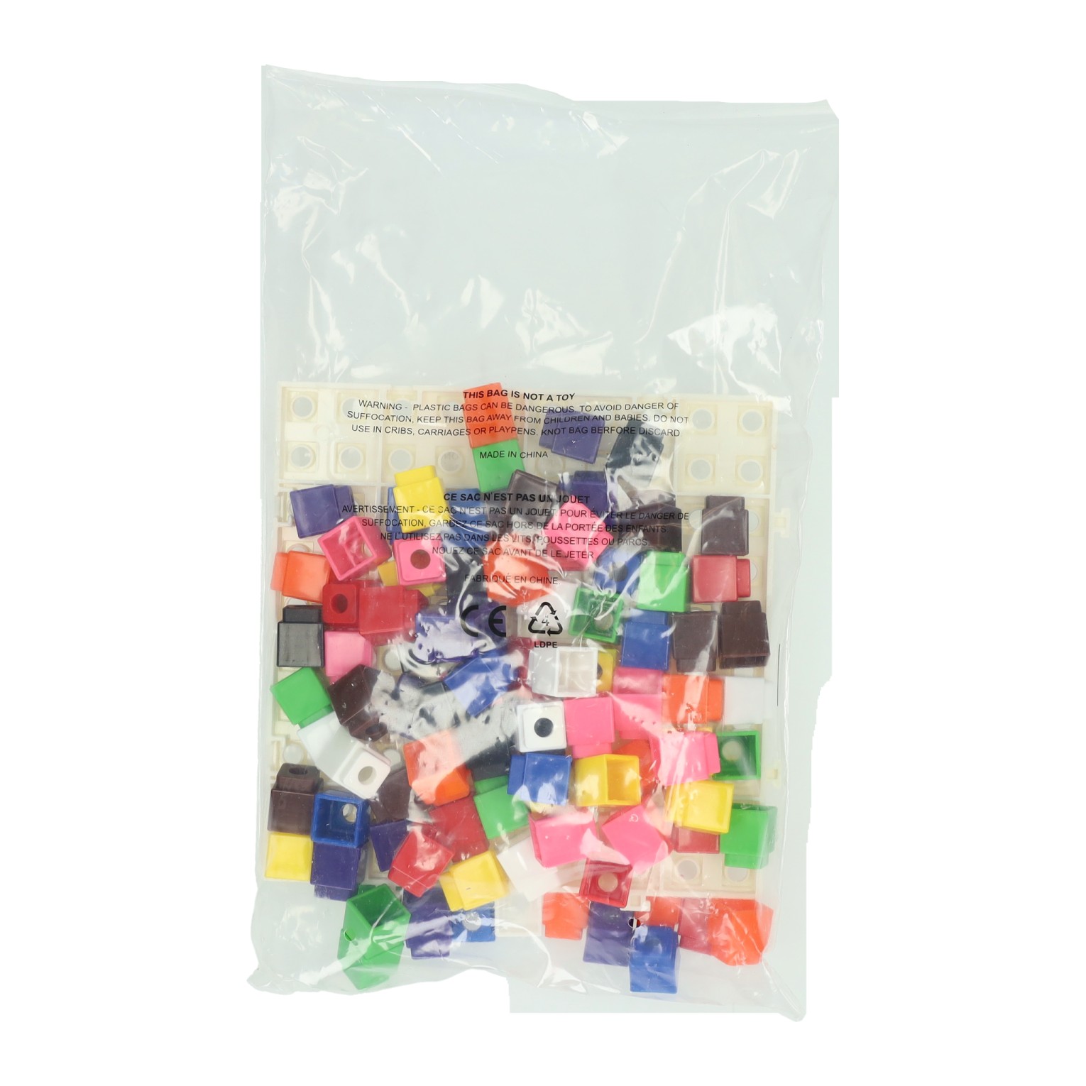 Blocs empilables avec plaque de base - 100 pièces.