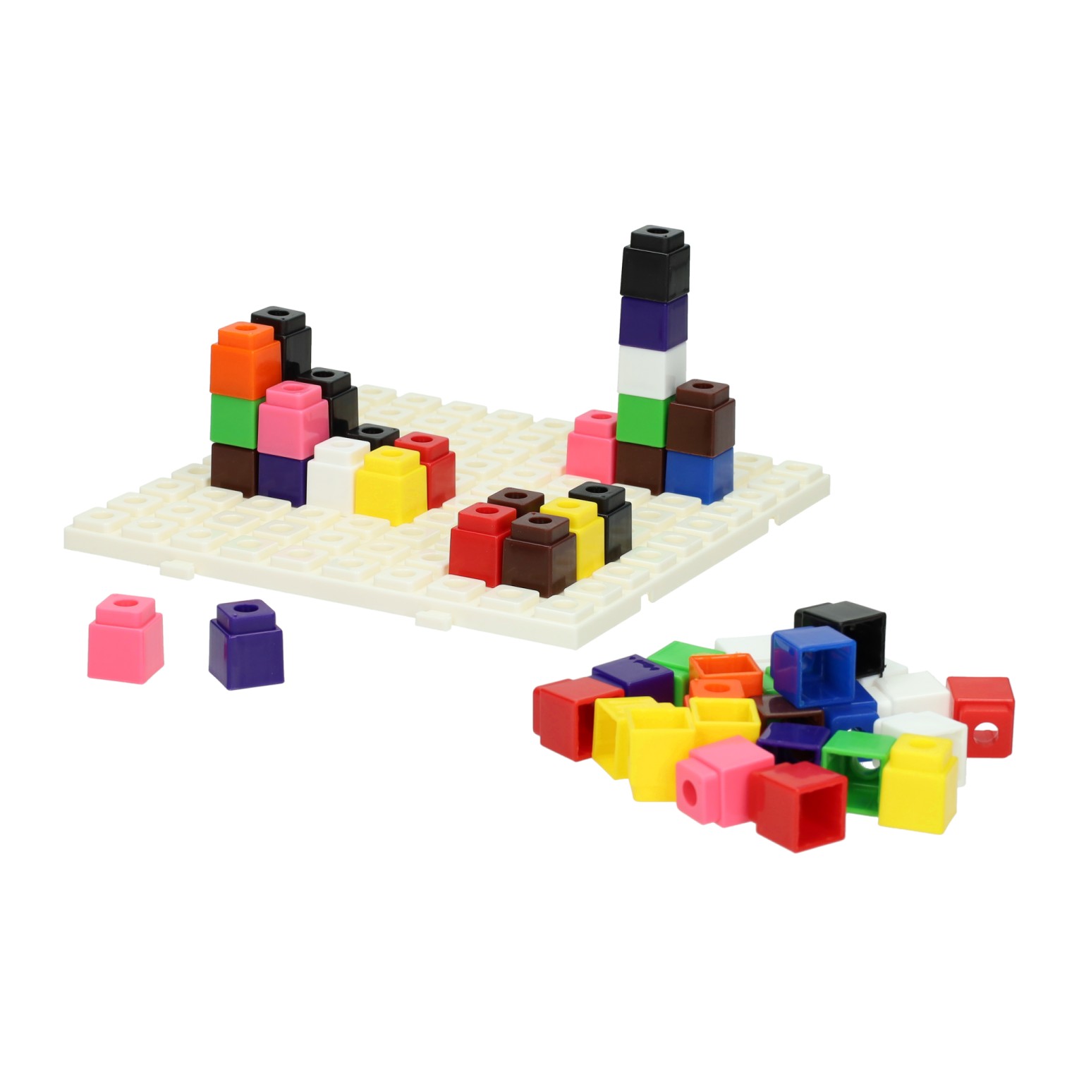 Blocs empilables avec plaque de base - 100 pièces.