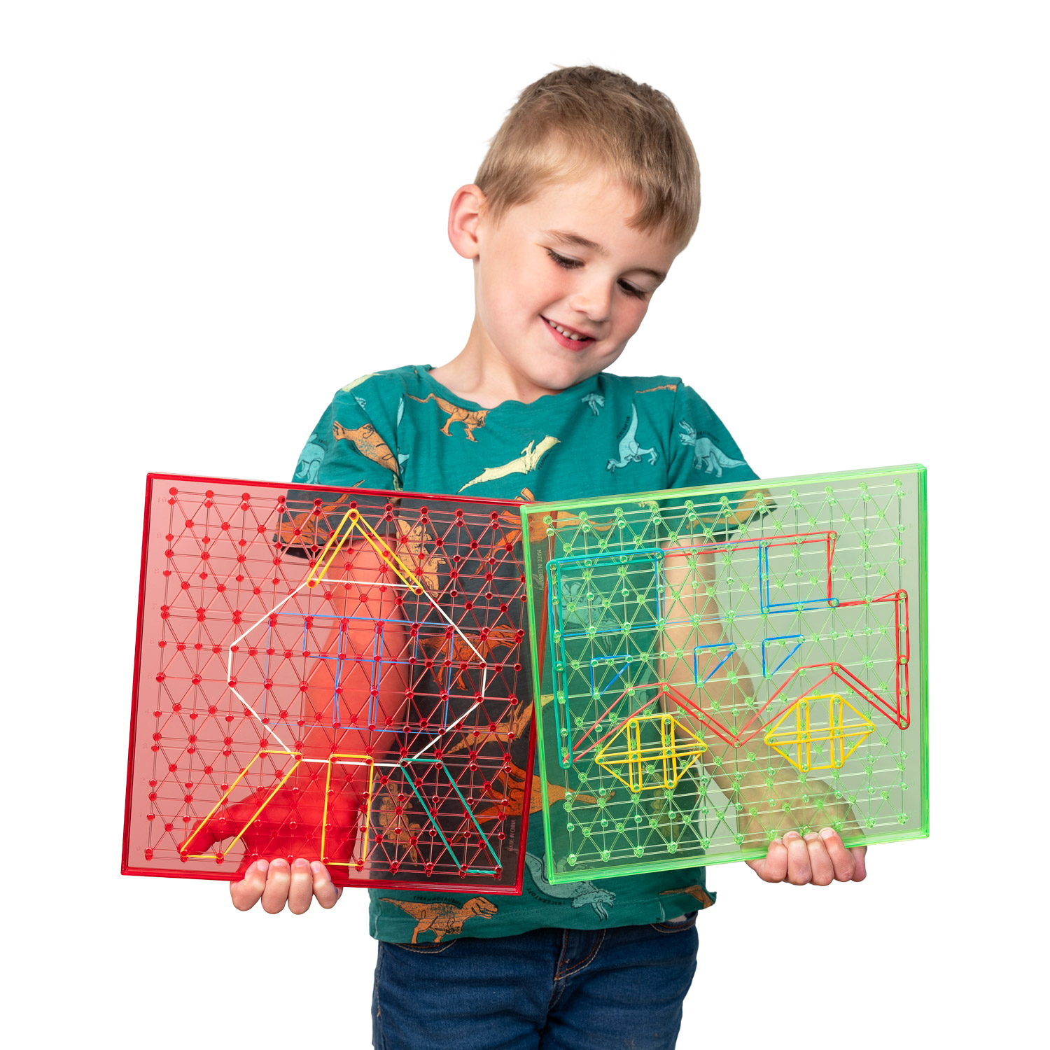 Transparant Geometrisch Bord - 6st.