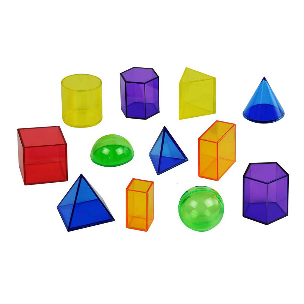 Formes géométriques transparentes 10 cm - 12 pièces