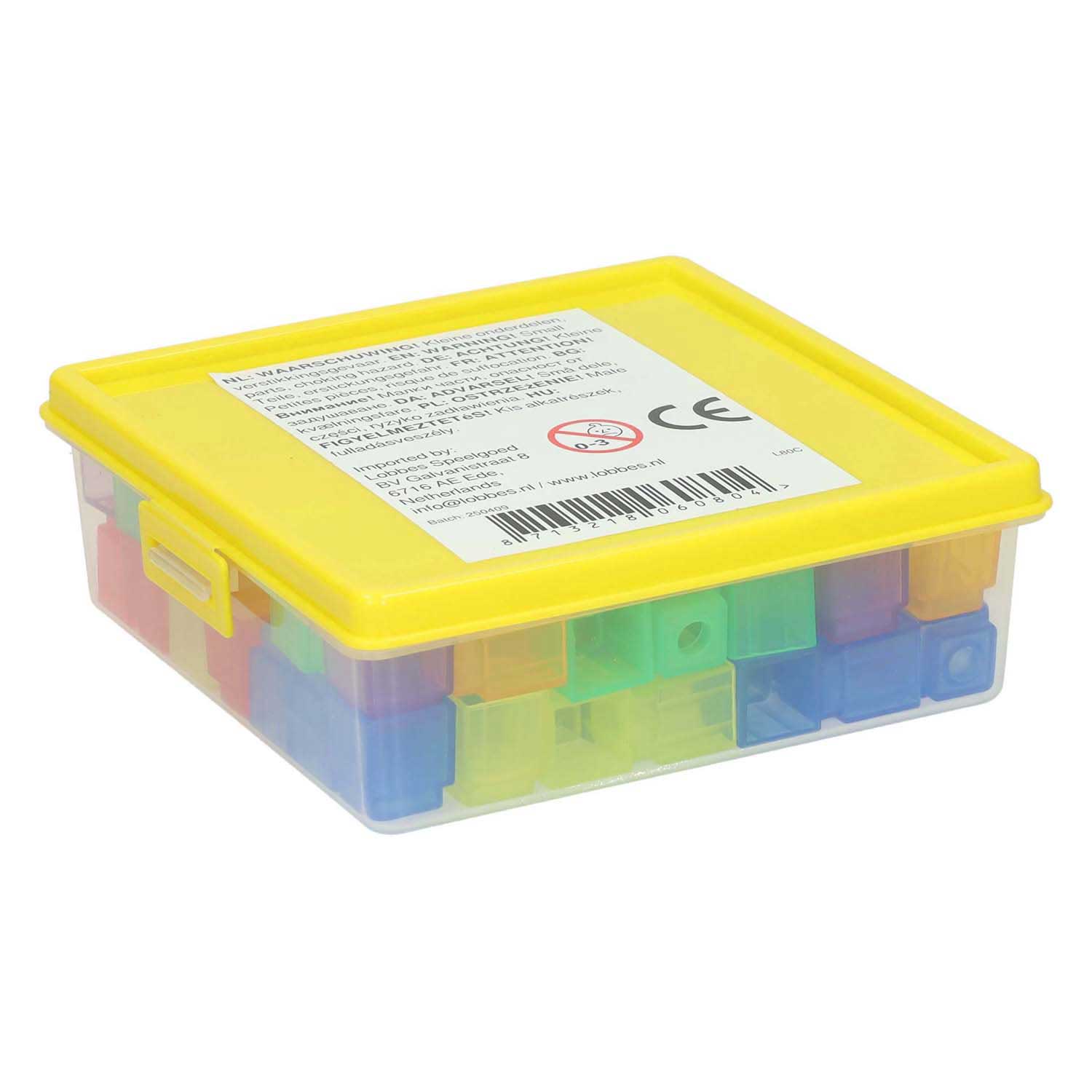 Transparante Gekleurde Telblokjes - 90st.