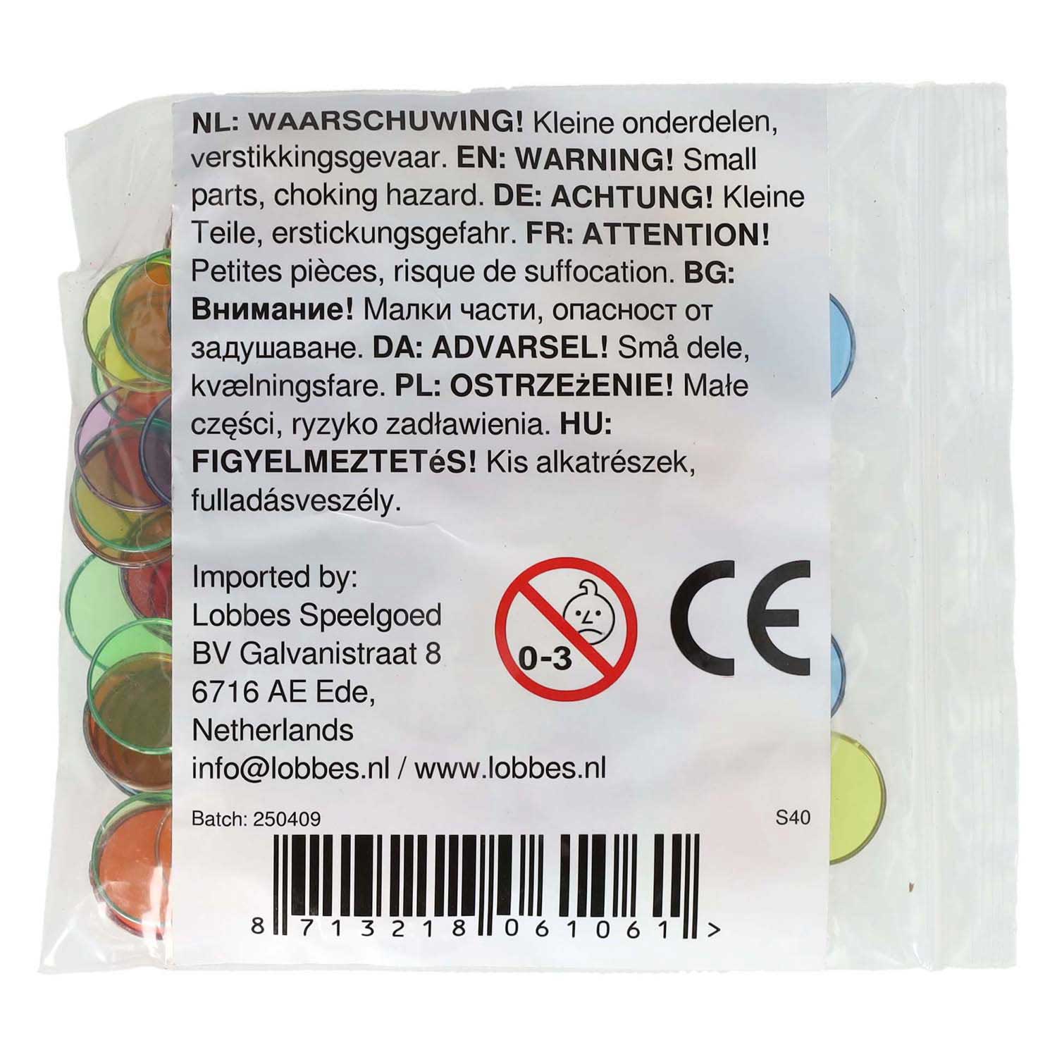 Gekleurde Transparante Fiches - 100st.