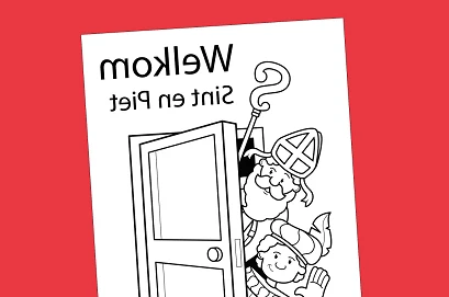 Afbeelding voor Sinterklaas raamtekening