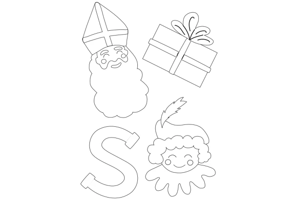 Afbeelding voor Printsjabloon sinterklaasslinger