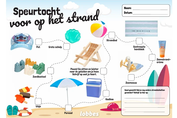 Afbeelding voor Download printvel strandspeurtocht