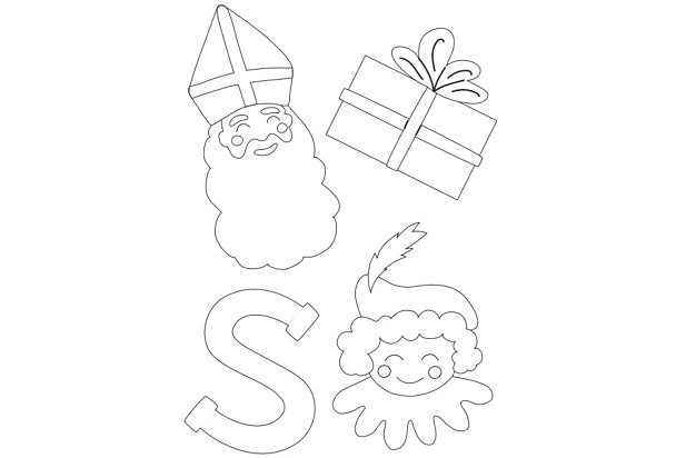 Afbeelding voor Printsjabloon sinterklaasslinger