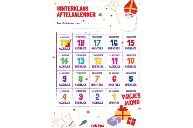 Afbeelding voor Print de Sinterklaas Aftelkalender 2025