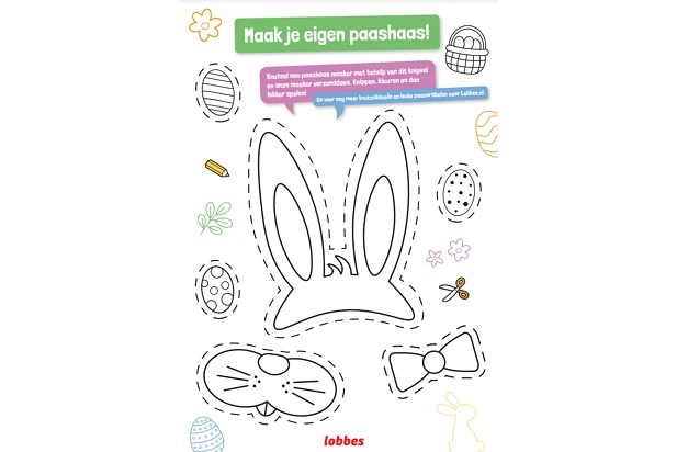 Afbeelding voor Print het paashaas knipvel