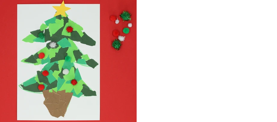 Afbeelding voor Kerstboom van papiersnippers